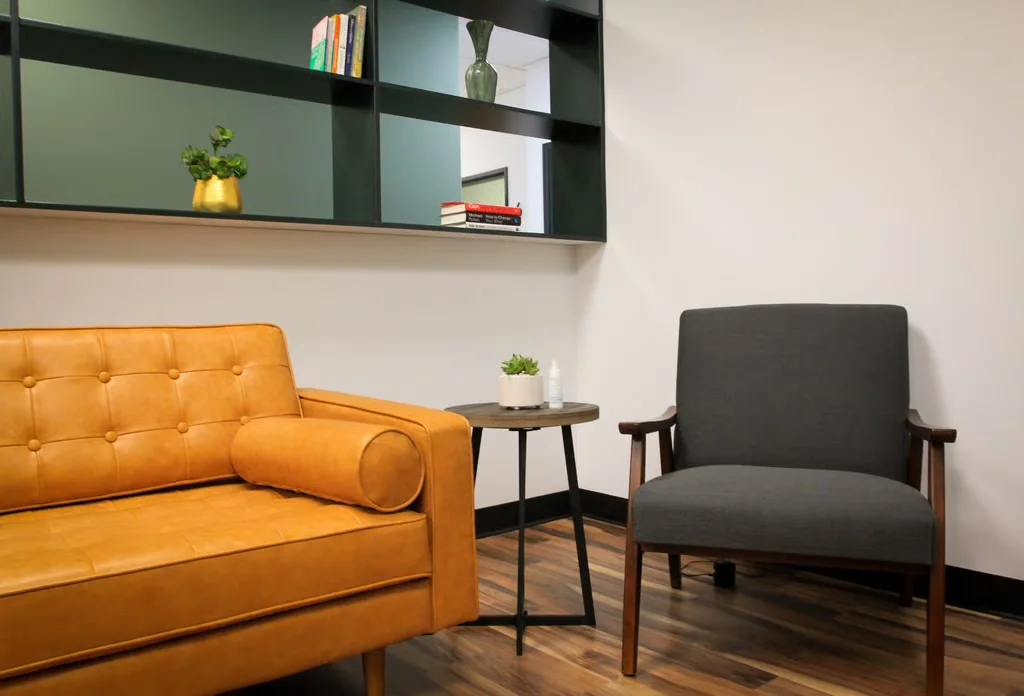 Private therapy seating area